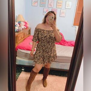 Cheetah/leopard mini dress